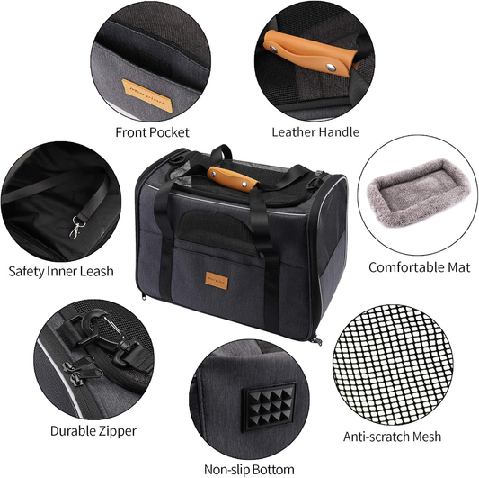 Foldable Pet Carrier for Cats & Small Dogs - Soft-Sided