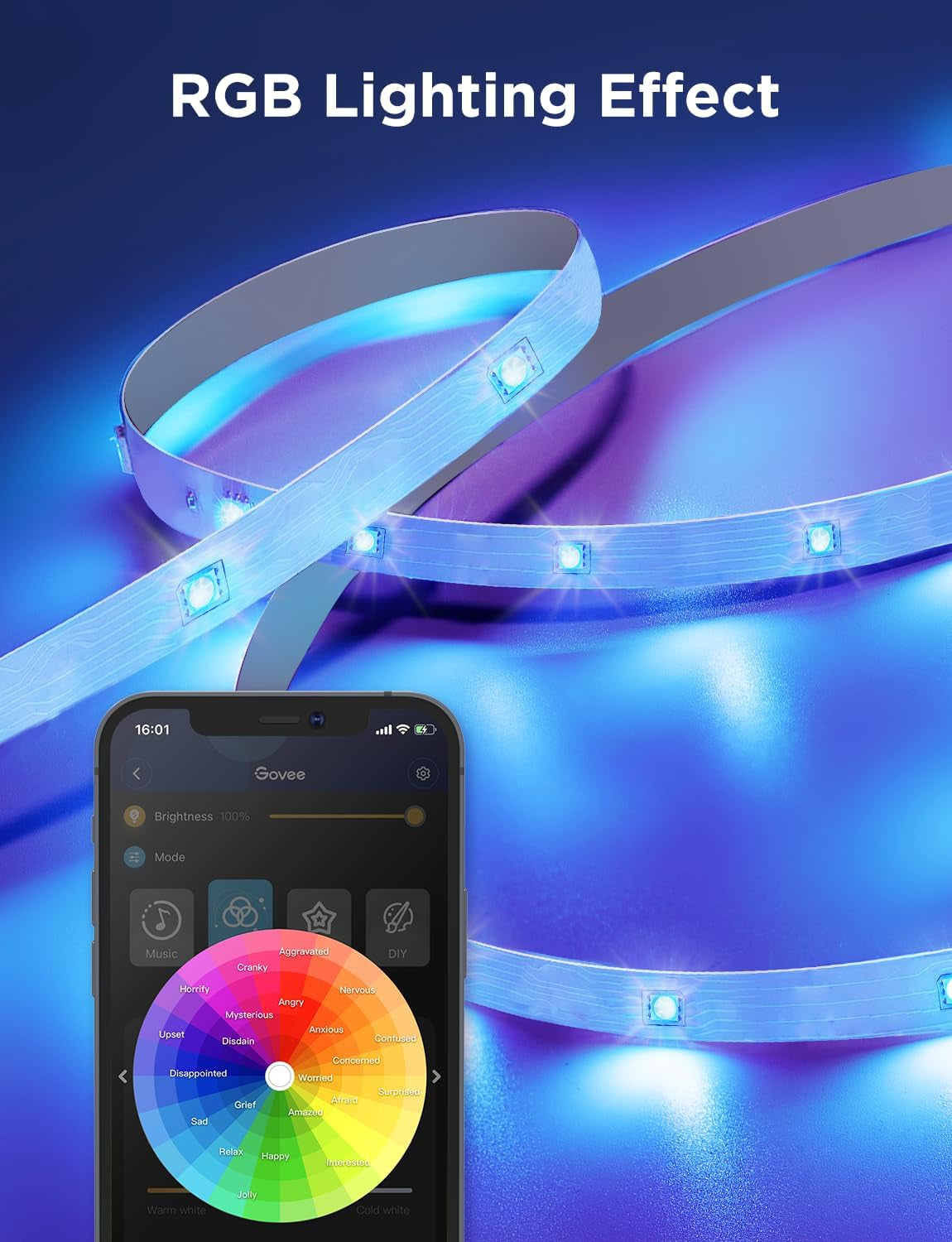LED Strip Lights 10M, Smart Wifi App Control RGB LED Lights, Work with Alexa & Google Assistant, Music Sync for Bedroom, Kitchen, TV, Party