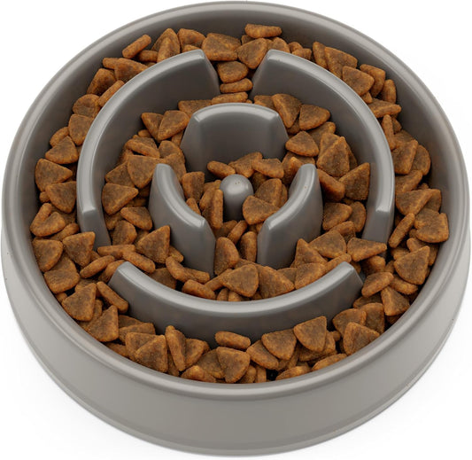Slow Feeder Dog Bowl, 20.5 Cm Anti-Gulp Dog and Cat Bowl, Maze Design to Slow down Eating and Prevent Overeating, Puppy Slow Feeding Bowl
