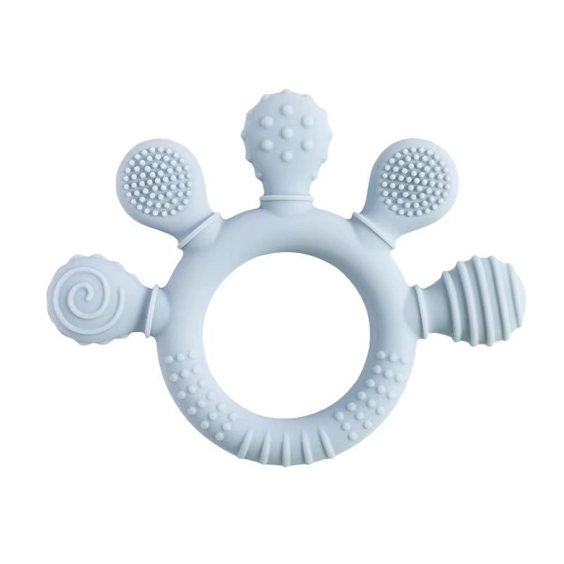 1Pc Silicone Teether Baby 0 12 Months Teething Toys Teether Ring Silicone Baby Teether Toys for Toddler BPA Free Baby Toys Gifts