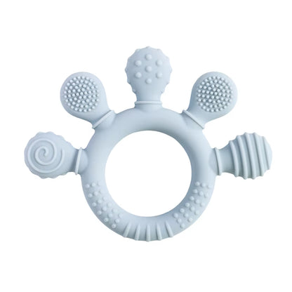1Pc Silicone Teether Baby 0 12 Months Teething Toys Teether Ring Silicone Baby Teether Toys for Toddler BPA Free Baby Toys Gifts