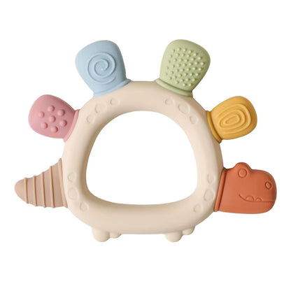 1Pc Silicone Teether Baby 0 12 Months Teething Toys Teether Ring Silicone Baby Teether Toys for Toddler BPA Free Baby Toys Gifts