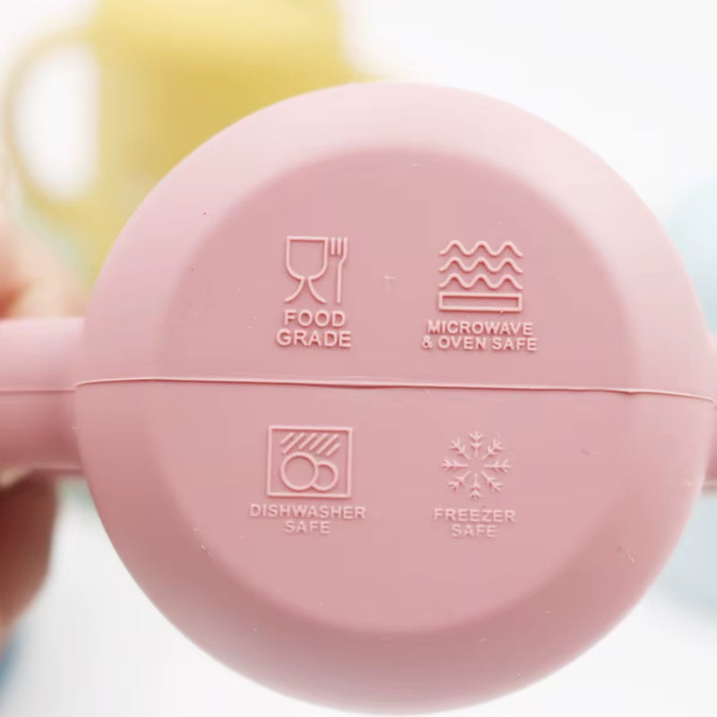New Cartoon 120ML Baby Silicone Sippy Cup Bpa-Free Portable Storage Snack Container Feeding Cup Leakproof Trainer Cup
