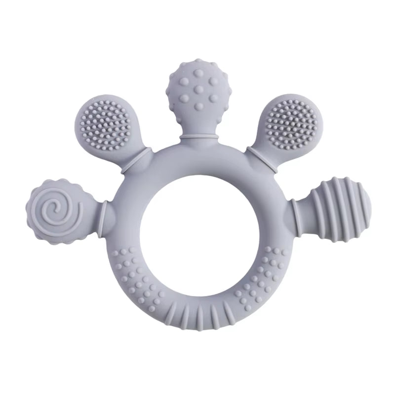 1Pc Silicone Teether Baby 0 12 Months Teething Toys Teether Ring Silicone Baby Teether Toys for Toddler BPA Free Baby Toys Gifts