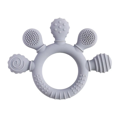 1Pc Silicone Teether Baby 0 12 Months Teething Toys Teether Ring Silicone Baby Teether Toys for Toddler BPA Free Baby Toys Gifts
