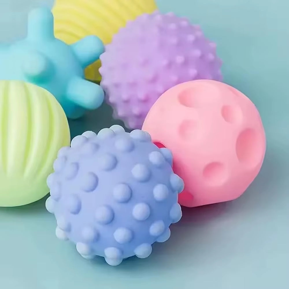 6Pcs Textured Multi Ball Set Develop Baby Tactile Senses Toy Baby Touch Hand Ball Toys Children Training Ball Massage Soft Balls