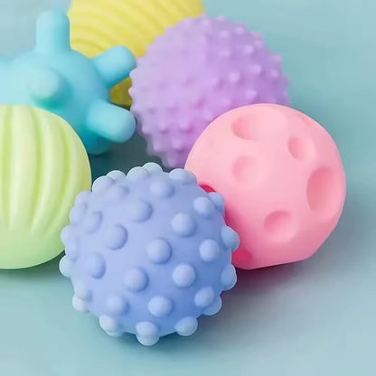 6Pcs Textured Multi Ball Set Develop Baby Tactile Senses Toy Baby Touch Hand Ball Toys Children Training Ball Massage Soft Balls