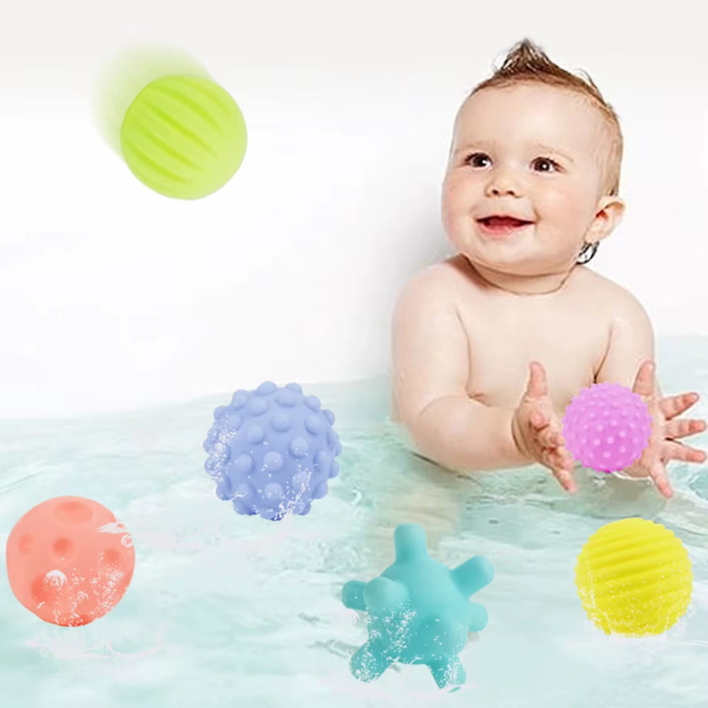 6Pcs Textured Multi Ball Set Develop Baby Tactile Senses Toy Baby Touch Hand Ball Toys Children Training Ball Massage Soft Balls