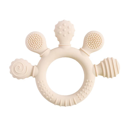 1Pc Silicone Teether Baby 0 12 Months Teething Toys Teether Ring Silicone Baby Teether Toys for Toddler BPA Free Baby Toys Gifts