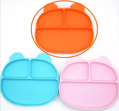 Baby Silicone Suction Plate Kids Feeding Silicone Bowl Toddlers Weaning BPA Free
