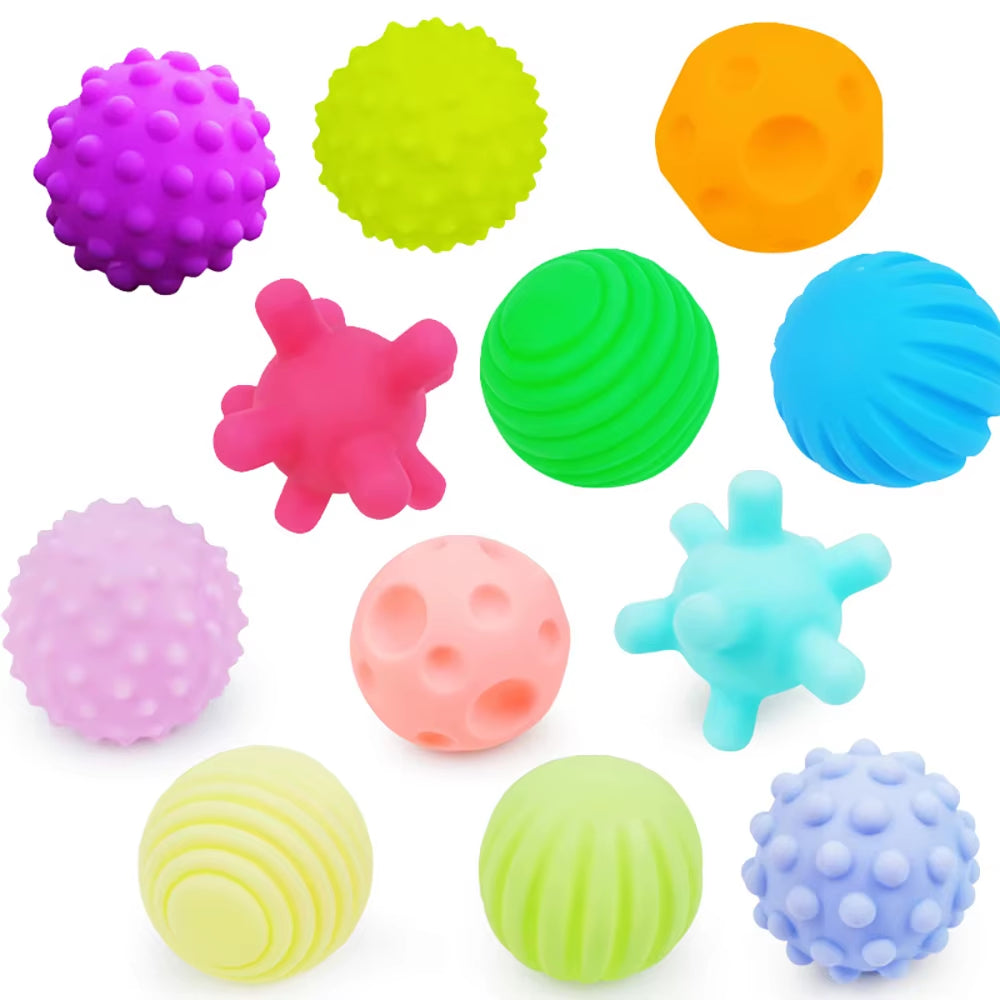 6Pcs Textured Multi Ball Set Develop Baby Tactile Senses Toy Baby Touch Hand Ball Toys Children Training Ball Massage Soft Balls
