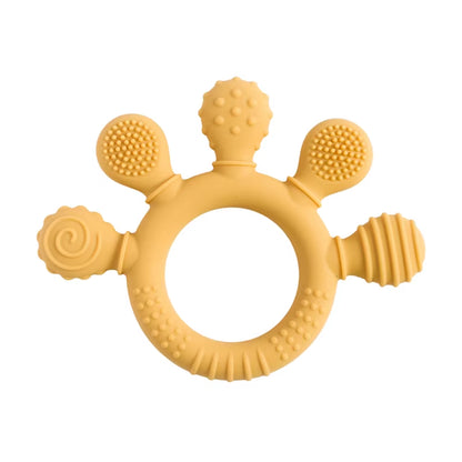 1Pc Silicone Teether Baby 0 12 Months Teething Toys Teether Ring Silicone Baby Teether Toys for Toddler BPA Free Baby Toys Gifts