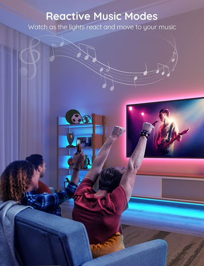 LED Strip Lights 10M, Smart Wifi App Control RGB LED Lights, Work with Alexa & Google Assistant, Music Sync for Bedroom, Kitchen, TV, Party