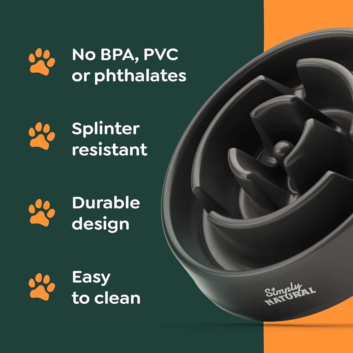 Slow Feeder Dog Bowl, 20.5 Cm Anti-Gulp Dog and Cat Bowl, Maze Design to Slow down Eating and Prevent Overeating, Puppy Slow Feeding Bowl