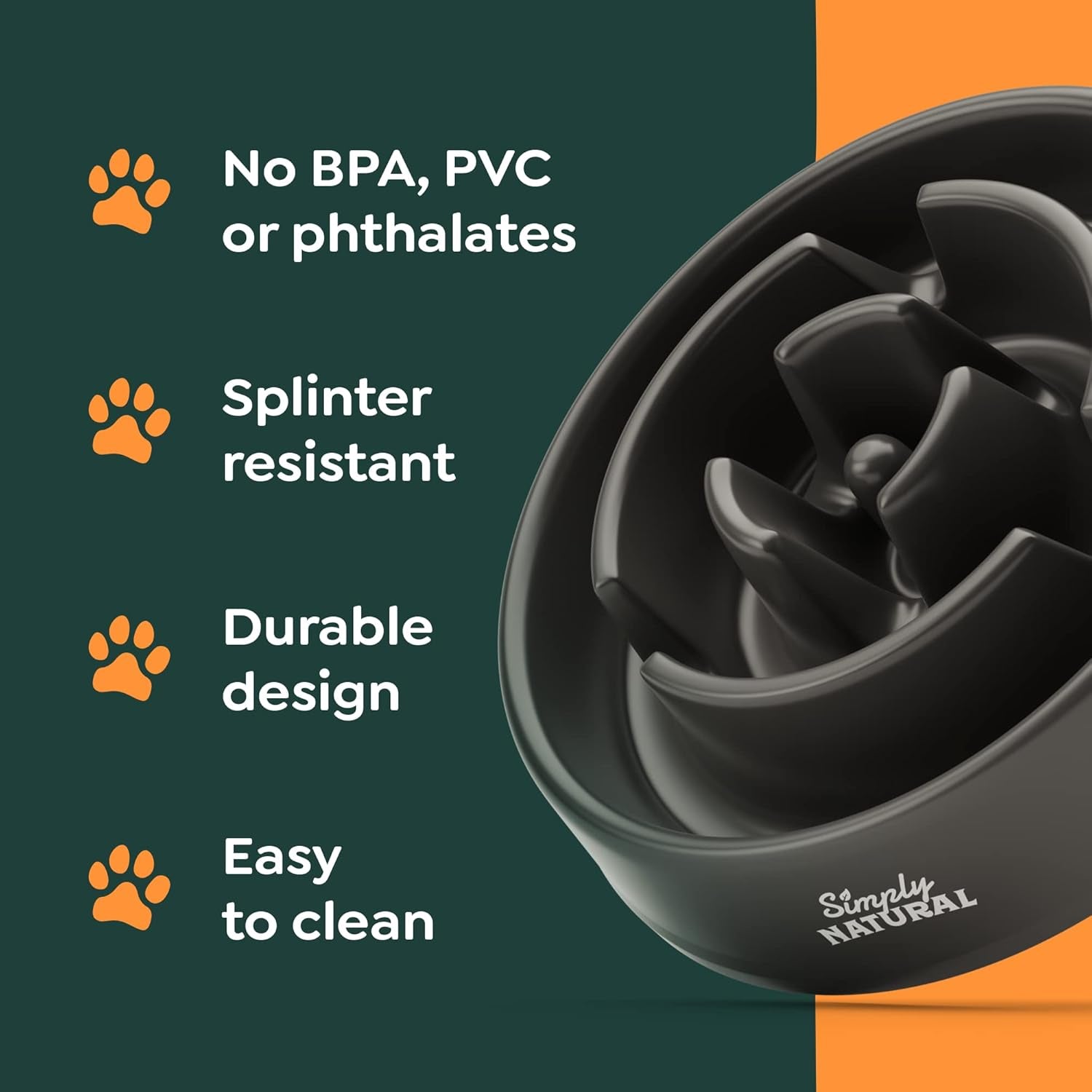 Slow Feeder Dog Bowl, 20.5 Cm Anti-Gulp Dog and Cat Bowl, Maze Design to Slow down Eating and Prevent Overeating, Puppy Slow Feeding Bowl