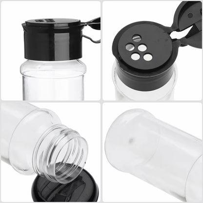 Spice Jars Seasoning Shaker Bottles Plastic Kitchen Spices Storage Condiment Jar Salt Pepper Boxes Kitchen Spice Organizer Rack