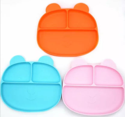 Baby Silicone Suction Plate Kids Feeding Silicone Bowl Toddlers Weaning BPA Free
