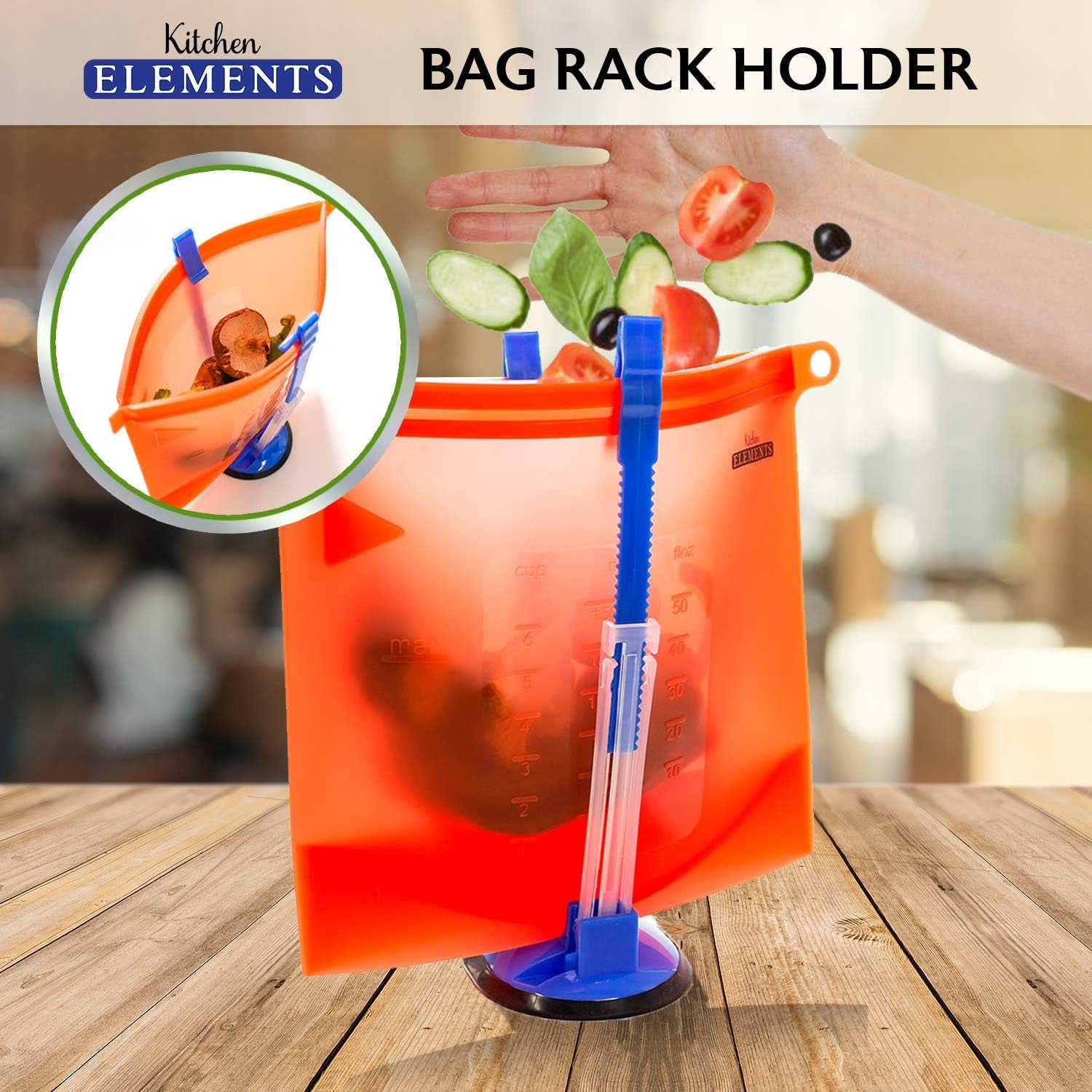 Reusable Silicone Food Storage Bags [7 Set] | [4 X 1000Ml + 2 X 1500Ml + Bonus Bag Rack Holder] | Freezer, Microwave & Dishwasher Safe | for Soups, Sandwiches + More | by