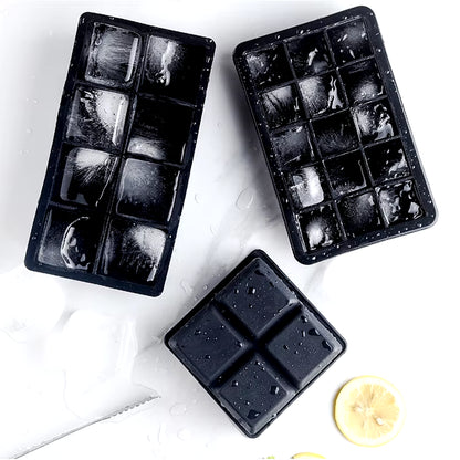 4/6/8/15 Grid Big Ice Tray Mold Giant Jumbo Large Food Grade Silicone Ice Cube Square Tray Mold DIY Ice Maker Ice Cube Tray