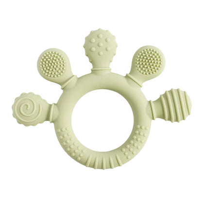 1Pc Silicone Teether Baby 0 12 Months Teething Toys Teether Ring Silicone Baby Teether Toys for Toddler BPA Free Baby Toys Gifts