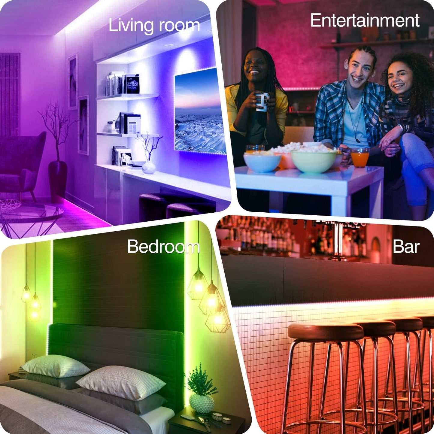 LED Strip Lights 10M (1X10M) APP Control Colour Changing LED Lights with Remote, Music Sync Built-In Mic, SMD RGB Light Strips RGB LED Strip, Led Lights for Bedroom Home Decoration